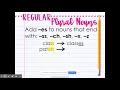 Exploring Regular Plural Nouns
