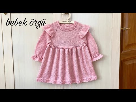 Bebek örgü elbise yapımı