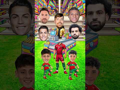 نحن نبحث عن رأس مناسب لوالدنا!😳😆🔥 رونالدو، صلاح😎، ميسي😏، مبابي🤩، مبابي، جونيور رونالدو🤣