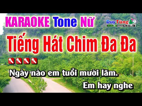 Karaoke || Tiếng Hát Chim Đa Đa – Tone Nữ || Nhạc Sống Duy Tùng