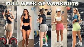 FULL WEEK OF WORKOUTS | Building Glutes + Getting Lean WITHOUT losing muscle