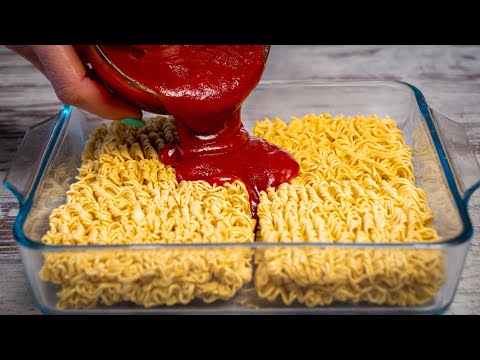 ВЫ ЗАБУДЕТЕ про ПИЦЦУ и ШАУРМУ❗ ВКУСНЯТИНА за 5 МИНУТ❗Из вермишели быстрого приготовления❗
