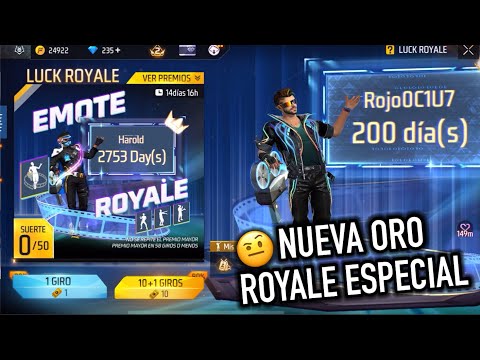ORO ROYALE ESPECIAL OCULTO de EMOTES en FF LATAM 🧐 *oro royale aniversario*