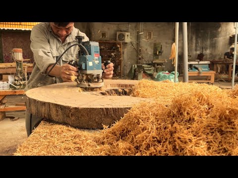 The Carpenter Picked Up A Piece Of Wood With A Big Hole - He Quickly Turned It Into A 1-Legged Table