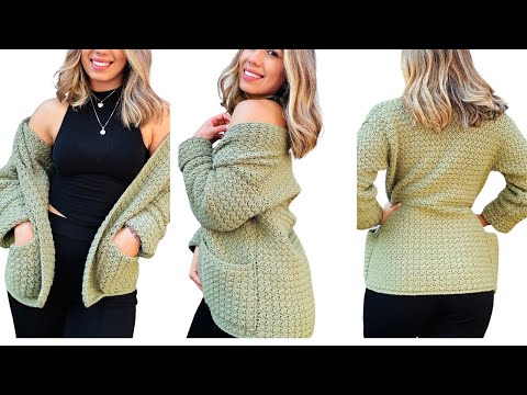 Crochet Cardigan Tutorial - CARDIGAN OTOÑO