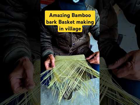 how to make bamboo bark basket making in village 🧐👌🙏#shortsfeeds #youtubeshorts #shortsviral