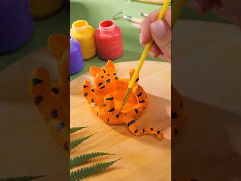 How to Make a Super Cute Tiger from Clay 🐯