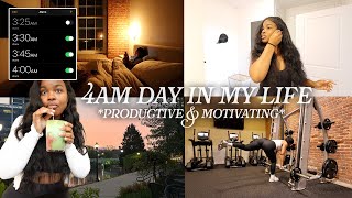 4AM DAY IN MY LIFE | *productive*, morning run, leg day, 5-9 before 9-5, self care & more!