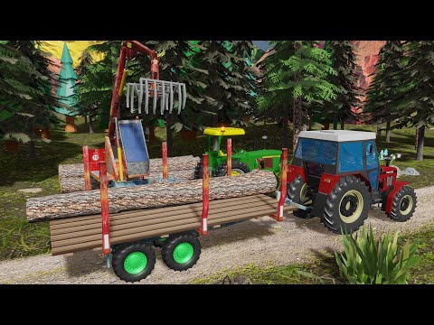 Steel Guardians - Two Tractors Fix the Fence to Protect the Farm from the Bear