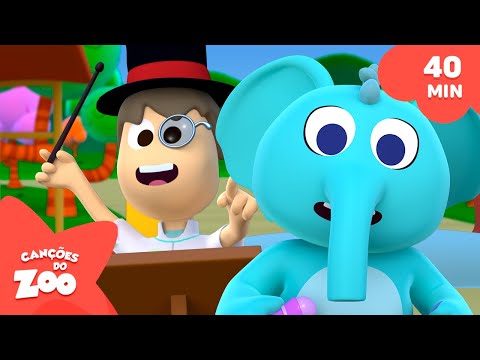 Os Animais Estão Dançando!🐒🌈 (40min) Canções do Zoológico | Músicas Infantis | O Reino infantil