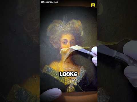 Repairing ancient PAINTINGS #shorts
