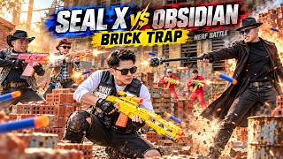 LTT Game Nerf Guns : SEAL X Nerf Guns Fight The Obsidian Federation In A Brick Trap Crime Battle