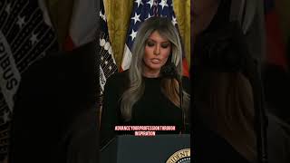 Melania talking about girls #melania #shorts #trump