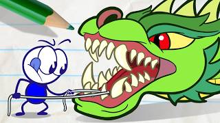 Dragon And On And On | Pencilmation Cartoons!