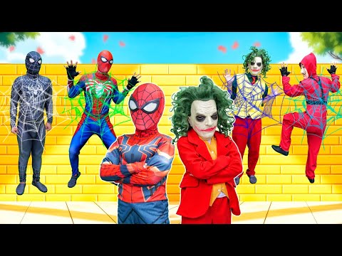 SUPERHERO's Story | Rescue 3 Bros Spider-Man From JOKER ?? ( Mansion Battle ) By Team Spiderman TV