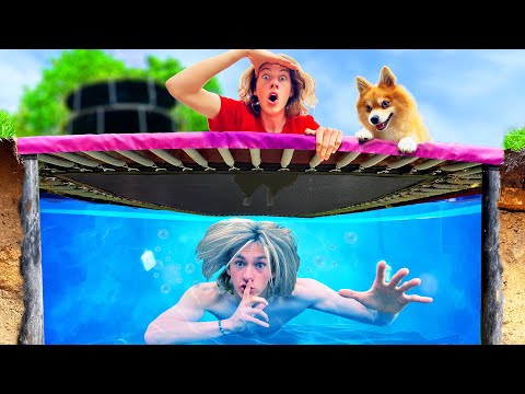 Wir bauen einen GEHEIMEN TRAMPOLIN POOL! (unter der ERDE!)