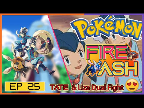 Ash vs Tate and Liza in Pokemon Fire Ash | Pokemon Fire Ash Gameplay EP25 Hindi