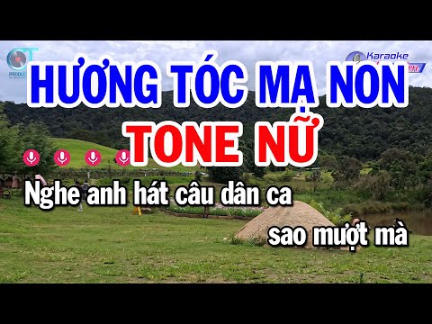 Karaoke Hương Tóc Mạ Non Tone Nữ ( Am ) Nhạc Sống Beat Mới || Karaoke Đồng Sen