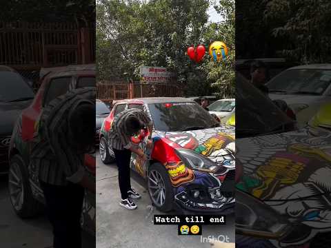 ek aur wrap remove karni pddi 😔😭 #reels #modified #car #viral #swift #shorts