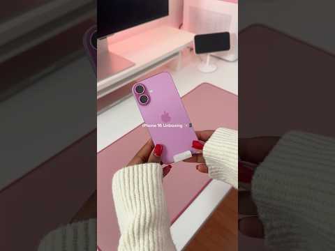 iPhone 16 unboxing 🎀✨📱 #iphone16