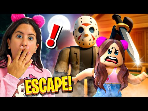 MARIA CLARA FOGE DO ACAMPAMENTO DO JASON NO ROBLOX 😱🔪(Escape Camp OBBY)