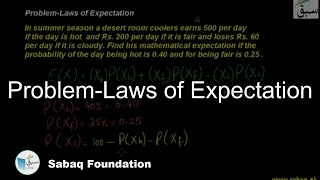 Problem-Laws of Expectation