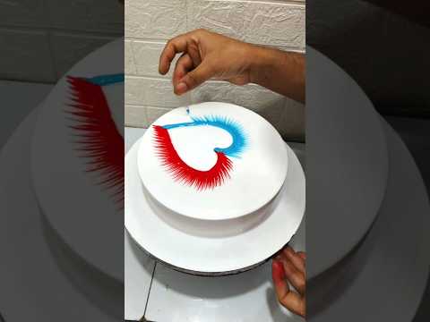 2 Colour Heart Cake Design| So Beautiful Cake #cake #cakedesign #cakes #shorts #youtubeshorts #reels