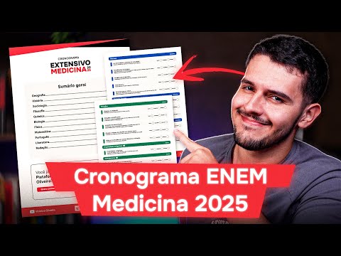 CRONOGRAMA de ESTUDOS para o ENEM 2025 (Medicina e cursos concorridos)