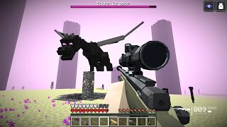 COMPLETING MINECRAFT USING MODERN WEAPONS