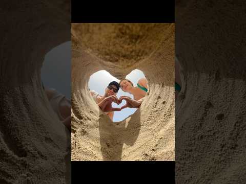 Virální trendy fotosrdíčko, pokus druhý 😅🙈😩#sandheart #trend #photoshoot #tutorial #beach