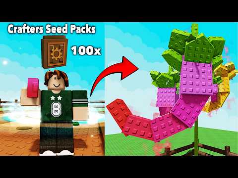 Opening 100 Crafters Seed Packs and Getting New Dragon Pepper - Grow a Garden🐲🌶️