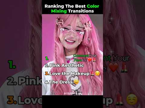 Ranking The Best Color Mixing Transitions 💄💙 #shorts