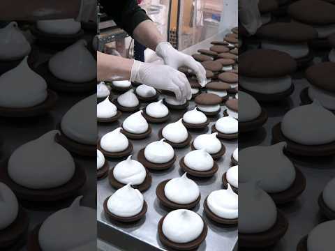 제빵경력 30년! 수제 마시멜로우 초코파이 / Handmade marshmallow choco pie making skill #shorts / korean street food