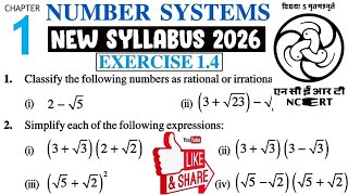 Exercise 1.4 | Ch 1 Number Systems | Class 9 Maths | New Syllabus | In One Gun Shot