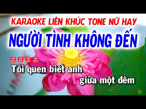 Karaoke Liên Khúc Tone Nữ Dễ Hát | Người Tình Không Đến