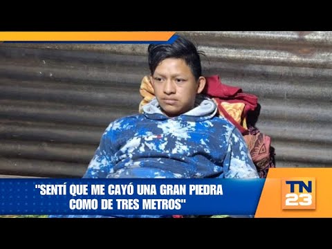 "Sentí que me cayó una gran piedra como de tres metros" comenta un sobreviviente del sismo