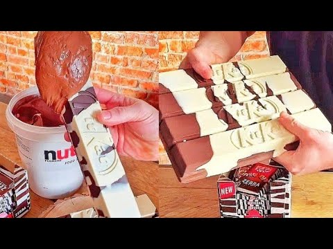 How To Make Giant KitKat Zebra Chocolate At Home