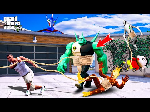 GTA 5: Shinchan and Franklin Collecting All Ben 10 Ultimate Aliens in Gta 5