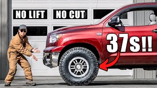 How To ACTUALLY Fit Big Tires | 37s on BONE STOCK Tundra w/o Cutting