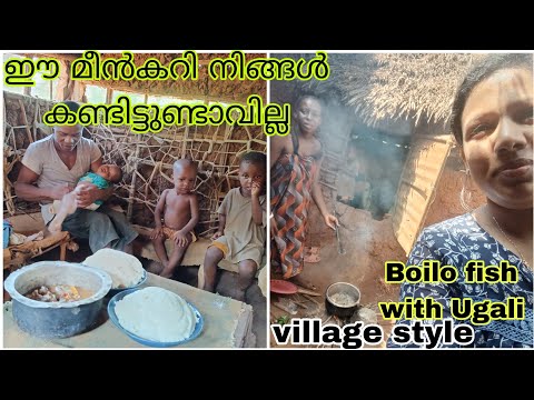 UGALI with BOILO fish in an African village|Easy fish receipie|Village style trending fish curry🇰🇪