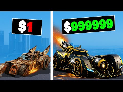 $1 to $1,000,000,000 BATMOBILE in GTA 5!