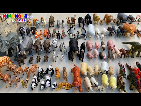 Colección de animales y dinosaurios grandes pequeños mini coloridos ✨ Mimonona Stories