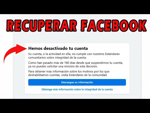 COMO RECUPERAR MI CUENTA de FACEBOOK INHABILITADA o SUSPENDIDA en 2025