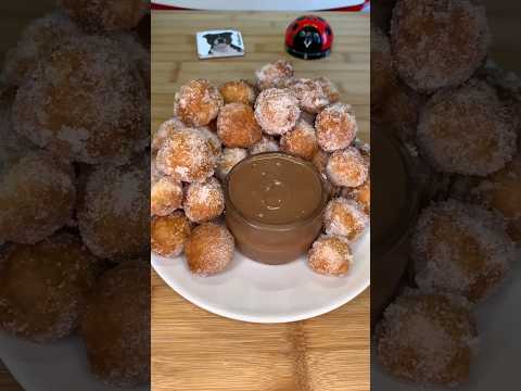 👩🏼‍🍳Recette facile : Beignets avec SEULEMENT 3 INGRÉDIENTS!😱 #food #asmr #recipe #chocolate #nutella