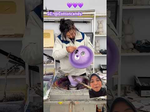 Wow! Contton Candy TerGemoy😱💜 #handmade #cottoncandy #art #cute #love #youtubeshorts #xyzbca #fyp