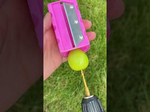 Is it possible to sharpen a green grape? ...?🤔🤯#277