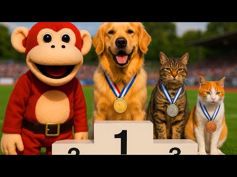 LOS NÚMEROS DEL 1 AL 10. ANIMALES EN LAS OLIMPIADAS #monosilabo #lunacreciente #videoseducativos