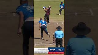 Ali Sheikh went off in the final over! 💣💣💣