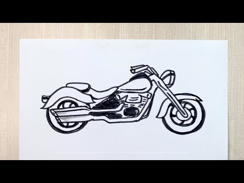 "How to Draw a Motorcycle - Step-by-Step Tutorial for Beginners"