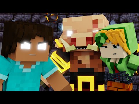 HeroBrine VS PiglinBrute - Alex and Steve Life (Minecraft Animation)【full】